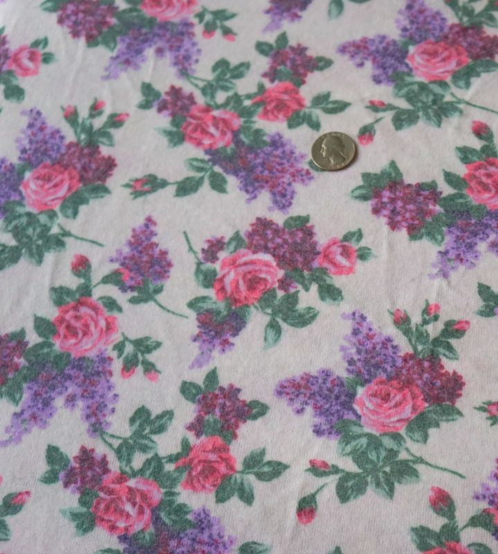 floral cotton knit fabric